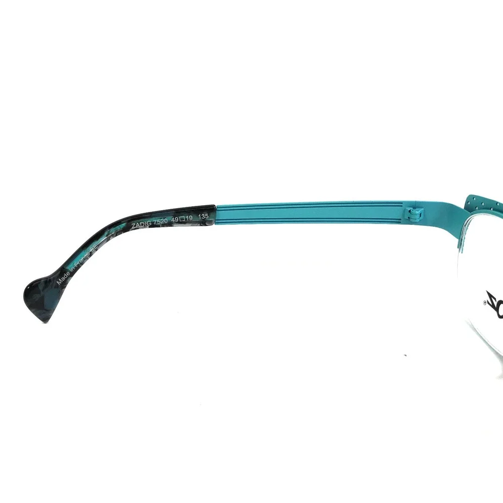 BOZ Eyeglasses Frames ZADIG 7520 Blue Purple Cat Eye Patterned 49-19-135